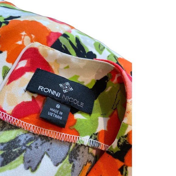 RONNI NICOLE Dress Size 8 Bright Floral for Spring and Summer Sleeveless - Picture 6 of 8